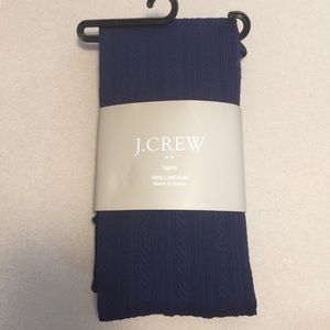 J Crew navy ribbed tights Sz S/M NWT